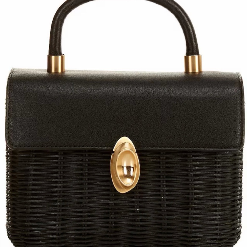 Antonio Melani Classic Black Woven Top-Handle Bag